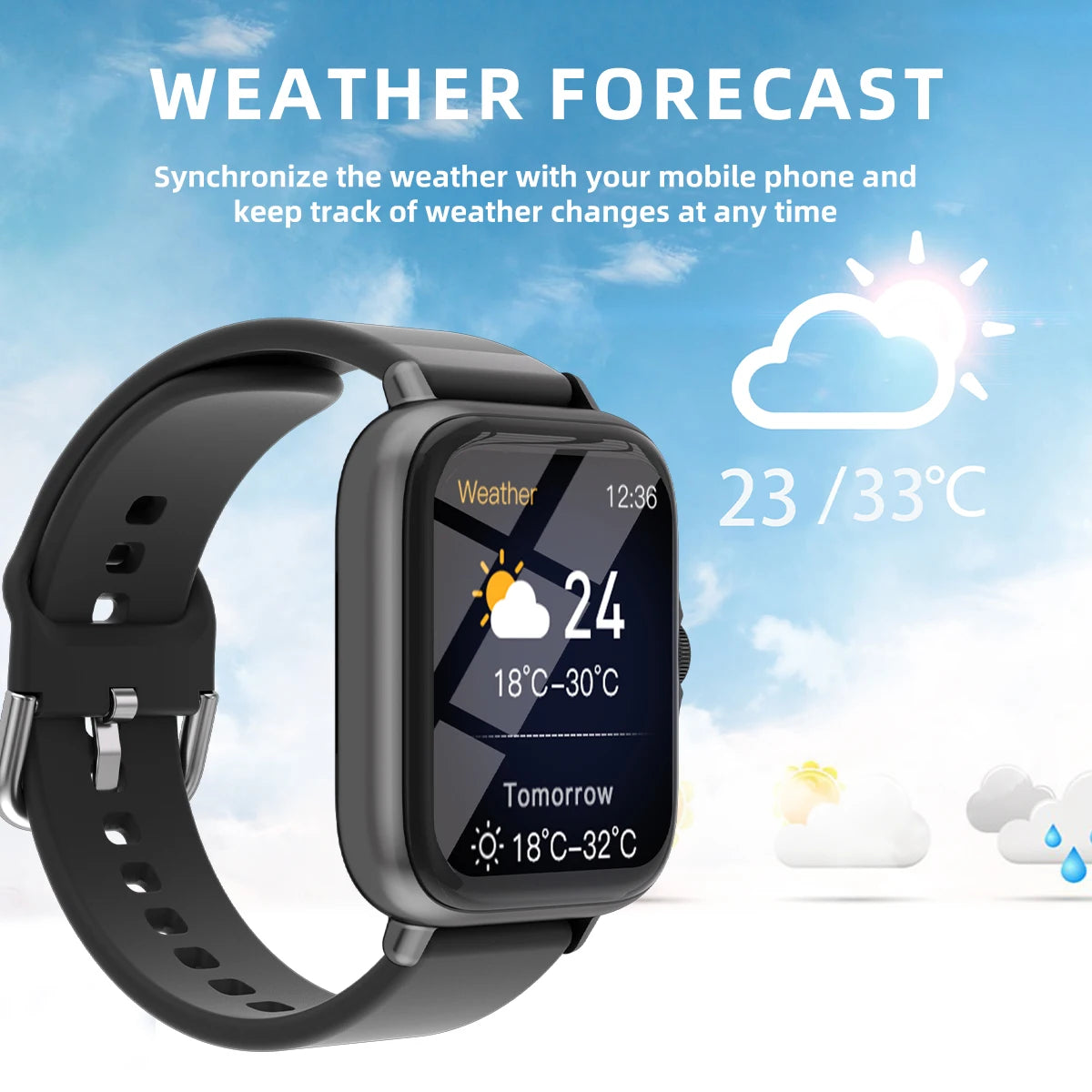 Smartwatch 1.83" com Bluetooth, Chamadas, Monitoramento de Sono, Pedômetro e Muito Mais!