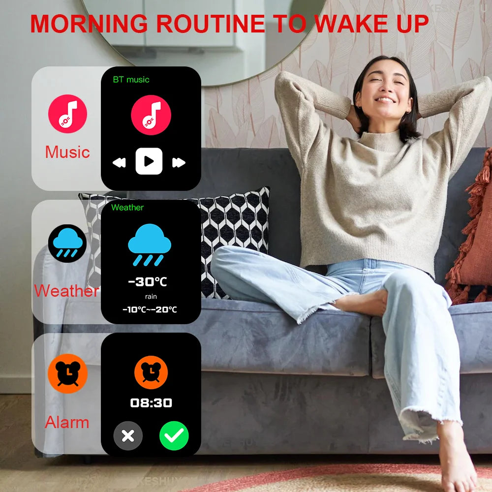 Xiaomi Smartwatch - Rastreamento de calorias, Frequência cardíaca, Monitorização de oxigénio, Relógio inteligente, Bluetooth