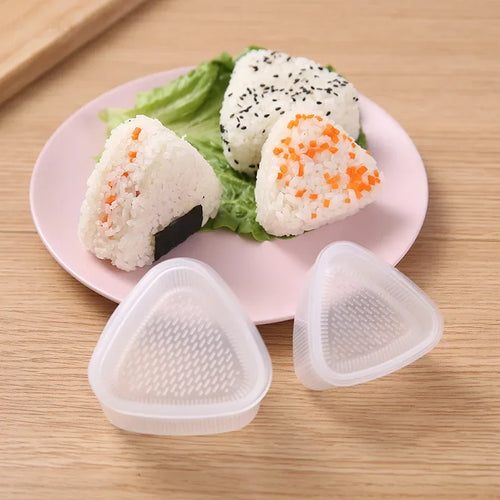 1/2  potes de plástico para molde sushi triangular